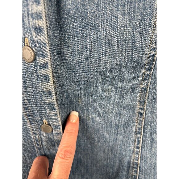 New York Jeans Sleeveless Denim Dress With Button-Front & Pockets Sz 12 - Picture 6 of 14